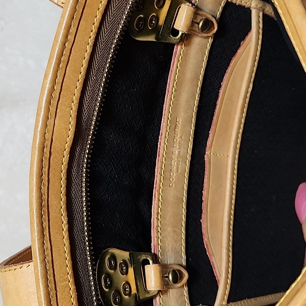 Vtg Dooney & Bourke Cabriolet Leather Shopper Tote Shoulder Bag - Picture 16 of 16